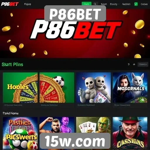 P86BET oferece variedade de jogos online para usuários